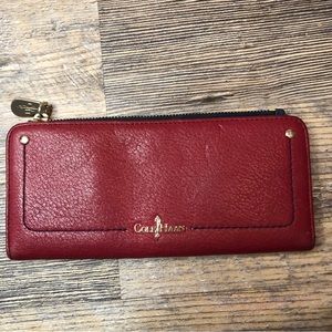 COLE HAAN brick red wallet never used